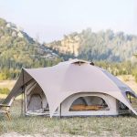 6 osobowy rodzinny namiot kempingowy z panoramicznym widokiem 360° Luksusowy dwuwarstwowy duży namiot płócienny Glamping na wakacje, wędrówki i imprezy Namiot 4 sezonowy : Amazon.pl: Sport i turystyka