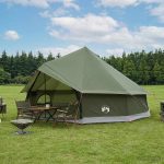 Namiot Tipi 12 osobowy Zielony wojskowy Poliester i Stal vidaXL Leroy Merlin