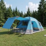 Namiot domek 12 osobowy niebieski Poliester i Stal vidaXL Leroy Merlin