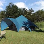 vidaXL Namiot Teepee dla 7 osób 7 osobowy Niebieski i szary