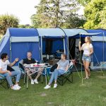 Namiot kempinowy Montana 8 Sleeper Protect, 8 osobowy, 3 4 sypialnie, niebieski
