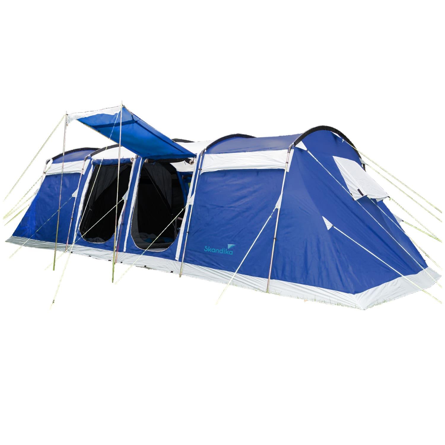 namiot-8-osobowy-decathlon-982hyf-1.jpg Namiot kempinowy Montana 8 Sleeper Protect, 8 osobowy, 3 4 sypialnie, niebieski - obrazek 1