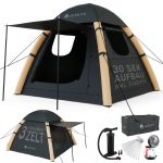 Namiot dmuchany Juskys EasyFlow 3 osobowy 210x210 cm 4000 mm, 5906952389567 • Cena • Opinie Allegro