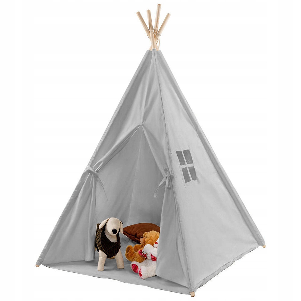 namiot-indianski-dla-dzieci-901xuk.jpg Namiot indiański tipi wigwam dla dzieci do zabawy w domu ogrodzie szary, 5999127702469 • Cena • Opinie Allegro - obrazek 1