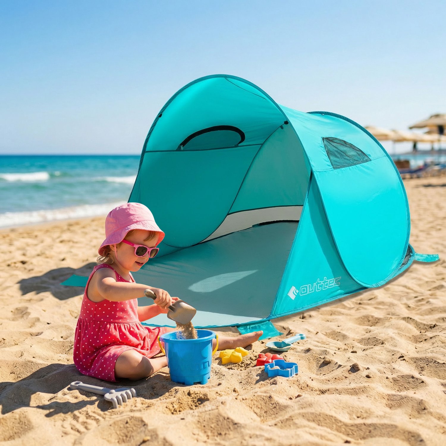 namiot-jednoosobowy-samorozkladajacy-444mmw.jpg Namiot plażowy samorozkładający, parawan UV50 Windows XXL Outtec - obrazek 1