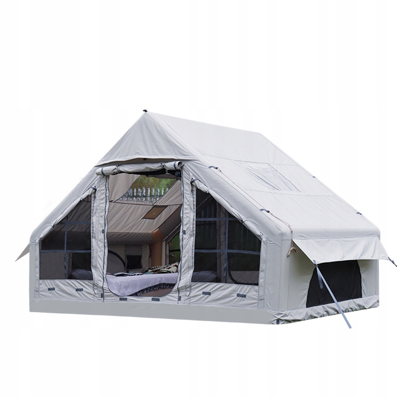 namiot-kempingowy-4-osobowy-842lje-1.jpg DUŻY NAMIOT KEMPINGOWY POMPOWANY 4 OSOBOWY DMUCHANY POMPKA 6.4m2 320x200CM - obrazek 1