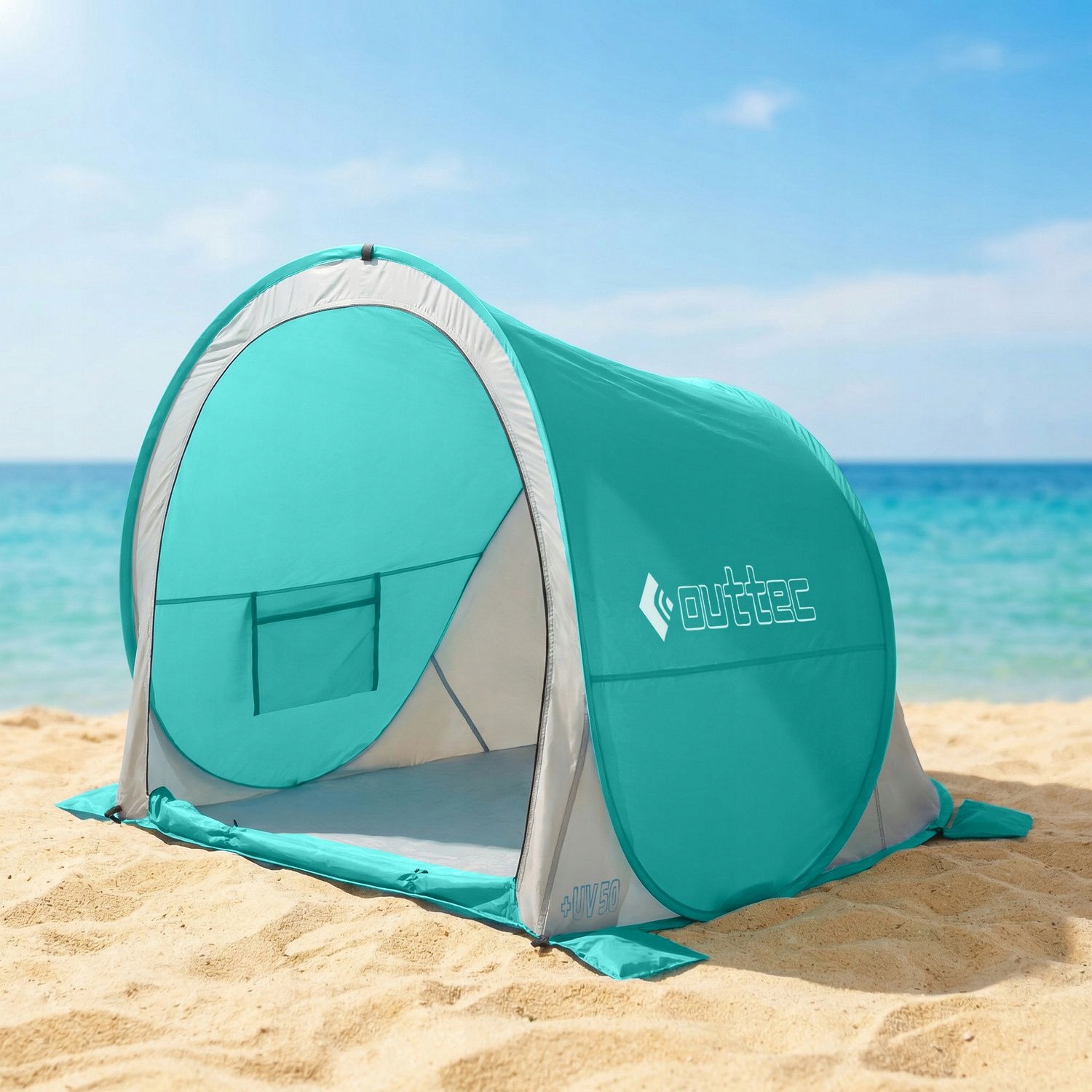 namiot-na-plaze-samorozkladajacy-467vws.jpg SAMOROZKŁADAJĄCY NAMIOT PLAŻOWY PARAWAN ZAMYKANY POP UP UV50 OUTTEC - obrazek 1