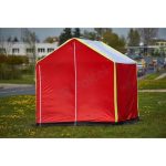 Namiot na stelażu NS2 z obszyciem niepalnym (podstawa: 2m x 2m, wysokość: 1,8m, waga 19,3 kg)