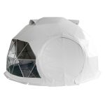 Namiot sferyczny całoroczny kopuła Ø 6m 28mkw drzwi pvc glamping