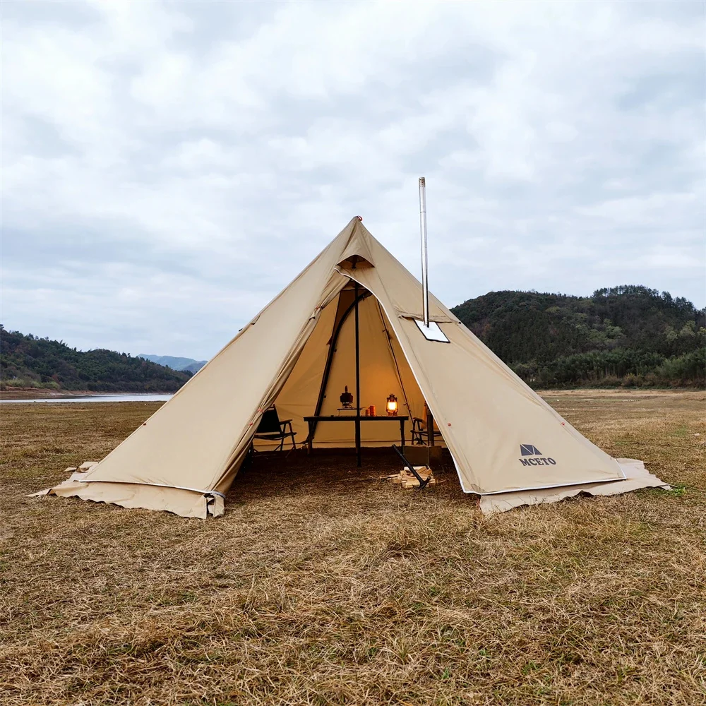 namiot-tipi-dla-doroslych-982oin.webp 500PRO Tipi Gorący namiot z ognioodporną kuchenką Namioty tipi dla 5 ~ 8 osób dla zespołu rodzinnego Outdoor Backpacking Camping Hiking AliExpress ... - obrazek 1