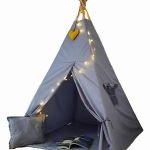 Namiot Tipi Grafitowy z girlandą LED