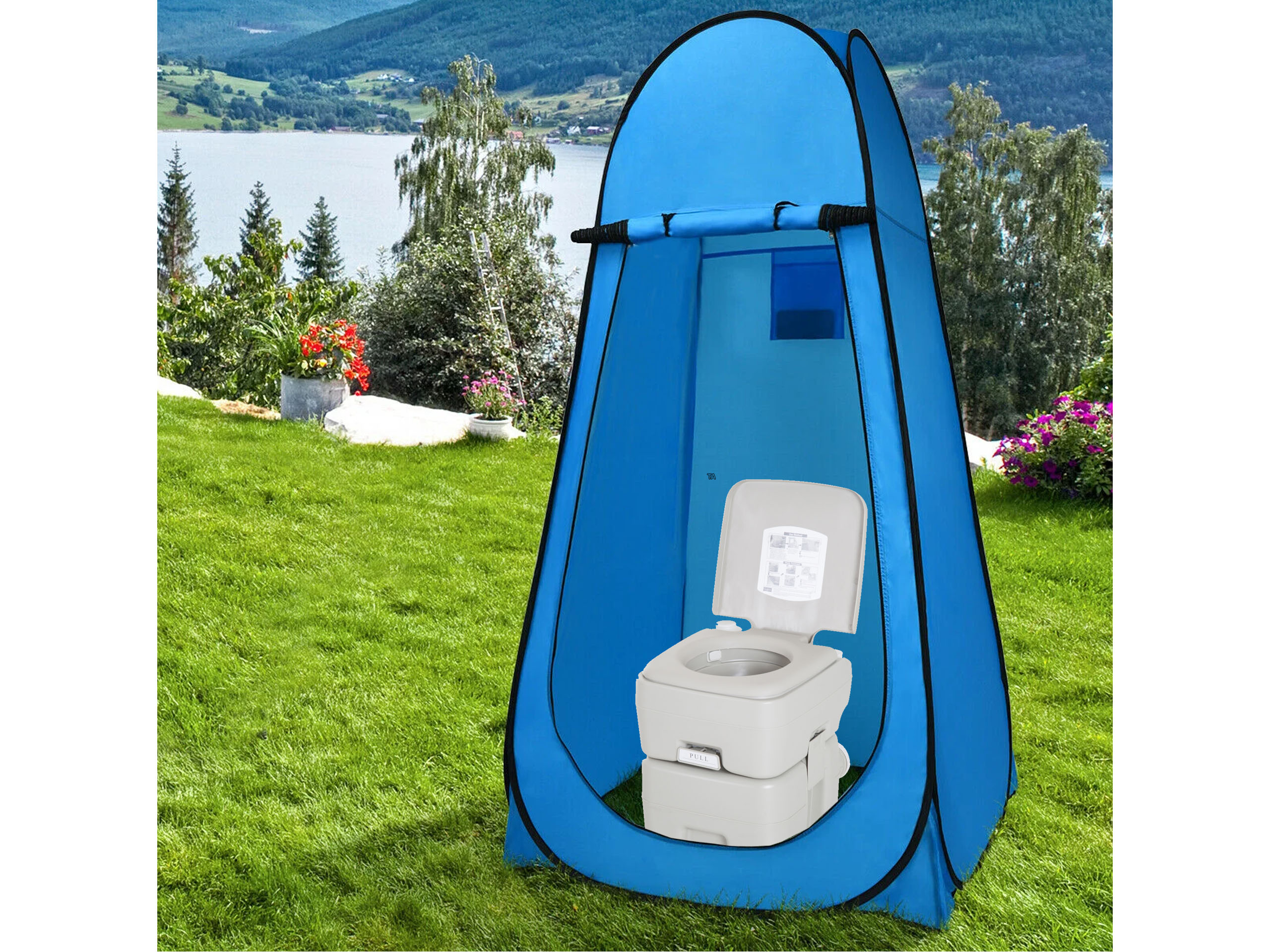 namiot-wc-977bok-1.jpg NAMIOT POD KEMPING + 35L WC TOALETA TURYSTYCZNA, 5904169403045 • Cena • Opinie Allegro - obrazek 1
