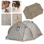 Namiot 4 sezonowy szary 2 osobowy system Hot Tent z otworem kominowym, 781346427712 • Cena • Opinie Allegro