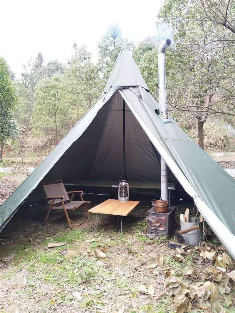 namiot-z-kominkiem-893khh-1.jpg TentHome 4 Season Tipi namiot z kominkiem, wysokość 240 cm : Amazon.pl: Sport i turystyka - obrazek 1