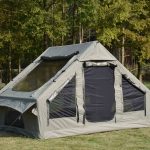 Nadmuchiwana namiot XXL 4 6 osób z piecykiem, szybki montaż 5 min, wodoodporny, elastyczny materiał 300D, camping, turystyka Leroy Merlin
