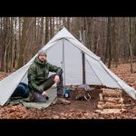 Camping in a tent heated by a stove. YouTube