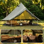 Namiot Oxford Bell Namiot na rodzinne kempingi — przestronna jurta o powierzchni 3,1 m z podnośnikiem kuchenki, duże namioty Glamping dla 4–8 osób