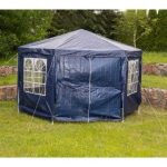 Pawilon namiot ogrodowy sześciokątny 2x2x3m granatowy Elektrohome.pl
