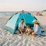 Namiot Plażowy Automatyczny NILS CAMP NC4802 UV 200×145×115 cm niebieski