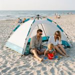 Namiot Plażowy Automatyczny NILS CAMP NC4802 UV 200×145×115 cm szary