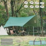 Wodoodporny Namiot Kempingowy Tarp 4,5x4,5 M, Wodoodporny I Anty uv Hamak Deszczowa Osłona Przeciwsłoneczna, Wielofunkcyjny ślad Namiotu Na Zewnątrz Na Kemping,Green : Amazon.pl: Ogród