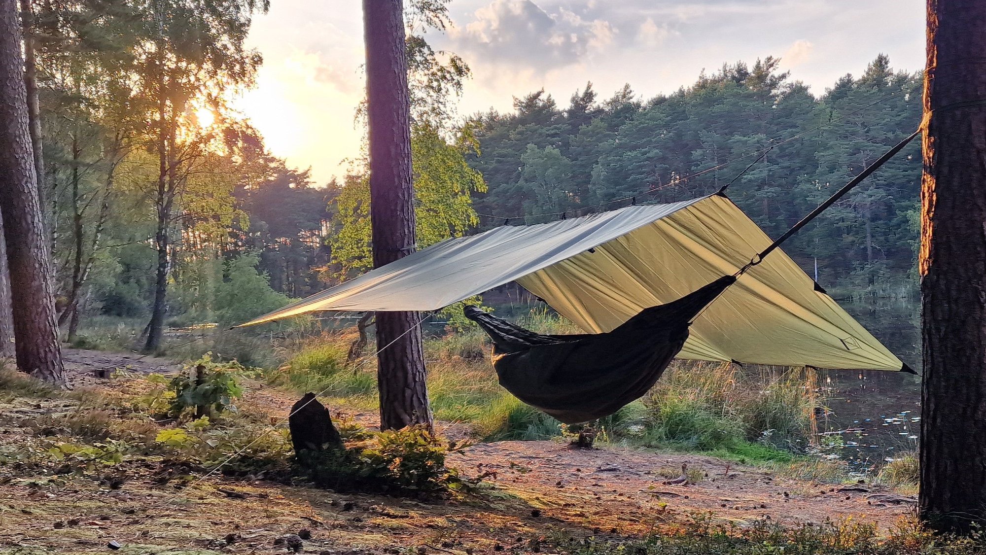 tarp-namiot-679elm-1.jpg Płachta biwakowa, trap Easy Tarp 300x300cm Bushmen Travel Gear - obrazek 1